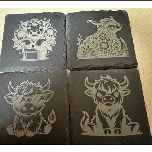 Highland Cows Coasters